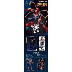 THULE 6015 non  MÁY NGƯỜI NHỆN bộ đồ chơi xếp lắp ráp ghép mô hình Spider-Man SPIDER HERO UPHOLD JUSTICE 1132 khối