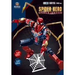 THULE 6015 non  MÁY NGƯỜI NHỆN bộ đồ chơi xếp lắp ráp ghép mô hình Spider-Man SPIDER HERO UPHOLD JUSTICE 1132 khối