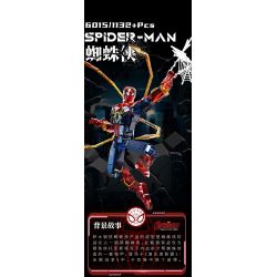 THULE 6015 non  MÁY NGƯỜI NHỆN bộ đồ chơi xếp lắp ráp ghép mô hình Spider-Man SPIDER HERO UPHOLD JUSTICE 1132 khối
