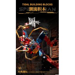 THULE 6015 non  MÁY NGƯỜI NHỆN bộ đồ chơi xếp lắp ráp ghép mô hình Spider-Man SPIDER HERO UPHOLD JUSTICE 1132 khối
