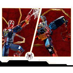 THULE 6015 non  MÁY NGƯỜI NHỆN bộ đồ chơi xếp lắp ráp ghép mô hình Spider-Man SPIDER HERO UPHOLD JUSTICE 1132 khối