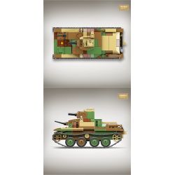 QuanGuan 100120 Quan Guan 100120 non  XE BỌC THÉP HẠNG NẶNG KIỂU 92 bộ đồ chơi xếp lắp ráp ghép mô hình Military Army TYPE 92 HEAVY ARMOURED CAR Quân Sự Bộ Đội 403 khối