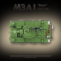 QuanGuan 100103 Quan Guan 100103 non  TĂNG HẠNG TRUNG M3 "GRANT LEE" bộ đồ chơi xếp lắp ráp ghép mô hình Military Army M3B1 Quân Sự Bộ Đội 601 khối