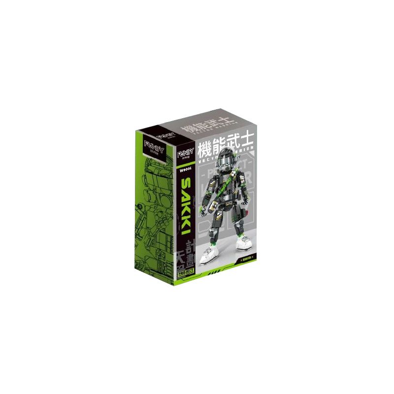 FUNIFY W9005 9005 non  CHIẾN BINH CHỨC NĂNG SAKKI ĐEN bộ đồ chơi xếp lắp ráp ghép mô hình VECTOR WARRIOR