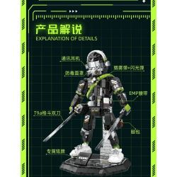 FUNIFY W9005 9005 non  CHIẾN BINH CHỨC NĂNG SAKKI ĐEN bộ đồ chơi xếp lắp ráp ghép mô hình VECTOR WARRIOR