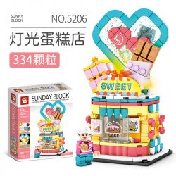 SHENG YUAN SY 5206 non  BAKERY SÁNG bộ đồ chơi xếp lắp ráp ghép mô hình 334 khối