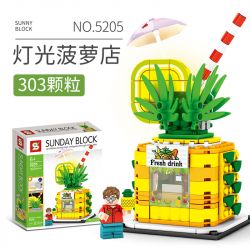 SHENG YUAN SY 5205 non  CỬA HÀNG DỨA NHẸ bộ đồ chơi xếp lắp ráp ghép mô hình 303 khối