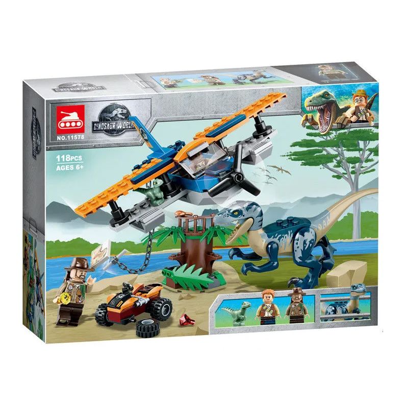 NOT  CATCHING DINOSAURS ON THE WATER 75942 TANK 11578 xếp lắp ráp ghép mô hình VELOCIRAPTOR CỨU HỘ HAI TẦNG CÁNH NHIỆM VỤ GIẢI Jurassic World Thế Giới Khủng Long 101 khối