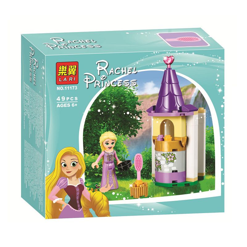 NOT  RAPUNZEL'S SMALL TOWER 41163 LARI 11173 LEPIN 25024 xếp lắp ráp ghép mô hình THÁP NHỎ CỦA RAPUNZEL Disney Princess Công Chúa 44 khối
