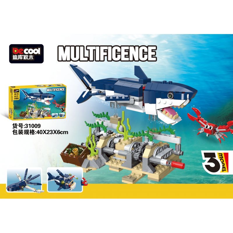 NOT  DEEP SEA CREATURES 31088 Decool 31009 Jisi 31009 xếp lắp ráp ghép mô hình SINH VẬT BIỂN SÂU Creator Sáng Tạo 230 khối