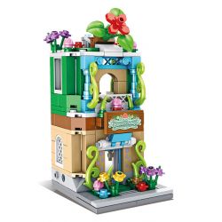 PanlosBrick 657037 Panlos Brick 657037 non  CỬA HÀNG HOA bộ đồ chơi xếp lắp ráp ghép mô hình Mini Modular STREEVIEW Đường Phố Thu Nhỏ 281 khối