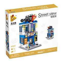 PanlosBrick 657035 Panlos Brick 657035 non  RẠP CHIẾU PHIM bộ đồ chơi xếp lắp ráp ghép mô hình Mini Modular STREEVIEW Đường Phố Thu Nhỏ 259 khối