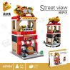 PanlosBrick 657034 Panlos Brick 657034 non  CỬA HÀNG BÁNH PIZZA bộ đồ chơi xếp lắp ráp ghép mô hình Mini Modular STREEVIEW Đường Phố Thu Nhỏ 260 khối