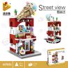PanlosBrick 657033 Panlos Brick 657033 non  CỬA HÀNG KEM bộ đồ chơi xếp lắp ráp ghép mô hình Mini Modular STREEVIEW Đường Phố Thu Nhỏ 254 khối