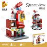 PanlosBrick 657032 Panlos Brick 657032 non  QUẦY BAR CỬA HÀNG TIỆN LỢI bộ đồ chơi xếp lắp ráp ghép mô hình Mini Modular STREEVIEW Đường Phố Thu Nhỏ 273 khối