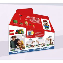 NOT  STARTER KIT BUNDLE WITH GIFT 71360 1995 71710 TANK 60020 xếp lắp ráp ghép mô hình MONTY MOLE & SUPER MUSHROOM ADVENTURES WITH MARIO CUỘC PHIÊU LƯU CÙNG Super Mario Thợ Sửa Ống Nước 394 khối