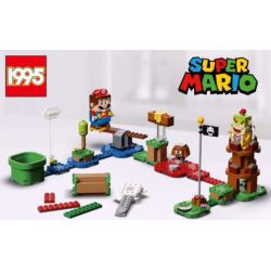 NOT  STARTER KIT BUNDLE WITH GIFT 71360 1995 71710 TANK 60020 xếp lắp ráp ghép mô hình MONTY MOLE & SUPER MUSHROOM ADVENTURES WITH MARIO CUỘC PHIÊU LƯU CÙNG Super Mario Thợ Sửa Ống Nước 394 khối