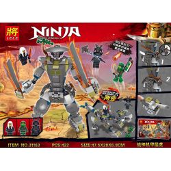 LELE 31163 non  HỔ MECHA ARES bộ đồ chơi xếp lắp ráp ghép mô hình The  Ninjago Movie NINJA MASTERS OF SPINJITZ Ninja Lốc Xoáy 422 khối