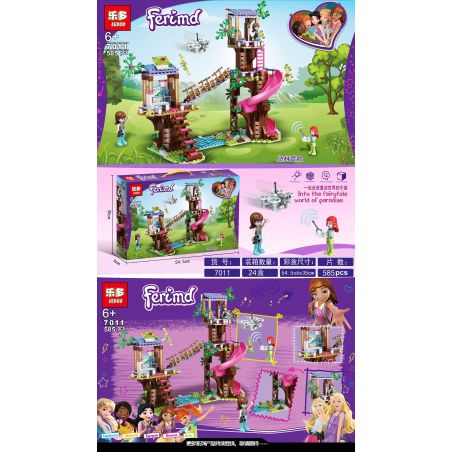 NOT  JUNGLE RESCUE BASE 41424 LEDUO 7011 xếp lắp ráp ghép mô hình NHỮNG NGƯỜI BẠN THÂN NHẤT GIẢI CỨU ĐỘNG VẬT TRONG RỪNG CĂN HỘ RẬM  Các Bạn Gái 648 khối