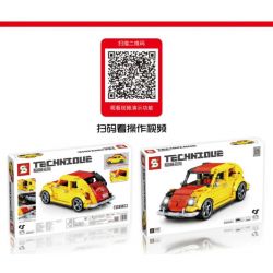 SY 8302 non  CUỒNG TÍCH LŨY VŨ KHÍ XE KÉO VOLKSWAGEN BEETLE bộ đồ chơi xếp lắp ráp ghép mô hình  TECHNIQUE Kỹ Thuật Công Nghệ Cao Mô Hình Phương Tiện 675 khối