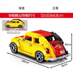 SY 8302 non  CUỒNG TÍCH LŨY VŨ KHÍ XE KÉO VOLKSWAGEN BEETLE bộ đồ chơi xếp lắp ráp ghép mô hình  TECHNIQUE Kỹ Thuật Công Nghệ Cao Mô Hình Phương Tiện 675 khối