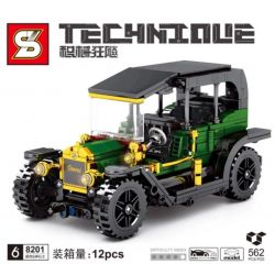 SY 8201 non  MÁY NỔ FORD MODEL T VÀ XE KÉO LÙI bộ đồ chơi xếp lắp ráp ghép mô hình  TECHNIQUE FORD MODEL Kỹ Thuật Công Nghệ Cao Mô Hình Phương Tiện 562 khối