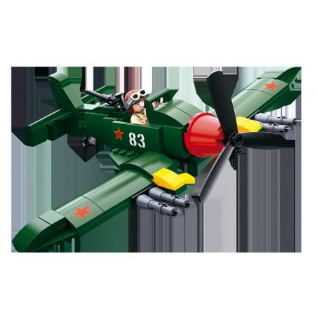 SLUBAN M38-B0683 B0683 0683 M38B0683 38-B0683 non  MÁY BAY CƯỜNG KÍCH IL 2 bộ đồ chơi xếp lắp ráp ghép mô hình World War Ii ILYUSHIN 2 Chiến Tranh Thế Giới Thứ 2 170 khối