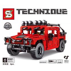 SY 8501 non  XE KÉO HUMMER H1 bộ đồ chơi xếp lắp ráp ghép mô hình  Kỹ Thuật Công Nghệ Cao Mô Hình Phương Tiện 953 khối