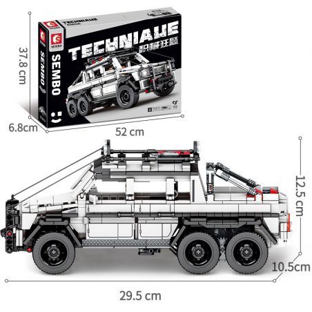 SEMBO 701813 SY 8403 non  XE LÙI MERCEDES-BENZ G63 AMG 6×6 bộ đồ chơi xếp lắp ráp ghép mô hình  Kỹ Thuật Công Nghệ Cao Mô Hình Phương Tiện 858 khối