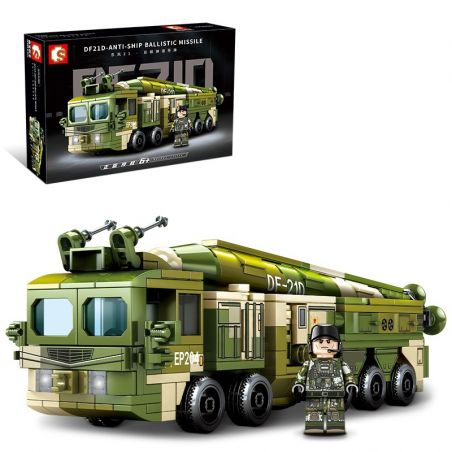 SEMBO 105596 non  MÔI TRƯỜNG TÊN LỬA ĐẠN ĐẠO DONGFENG 21D-ANTI-SHIP bộ đồ chơi xếp lắp ráp ghép mô hình Military Army DF21D-ANTI-SHIP BALLISTIC MISSILE Quân Sự Bộ Đội 406 khối