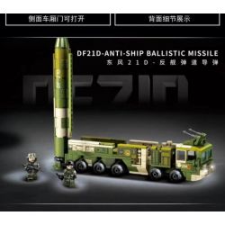 SEMBO 105596 non  MÔI TRƯỜNG TÊN LỬA ĐẠN ĐẠO DONGFENG 21D-ANTI-SHIP bộ đồ chơi xếp lắp ráp ghép mô hình Military Army DF21D-ANTI-SHIP BALLISTIC MISSILE Quân Sự Bộ Đội 406 khối