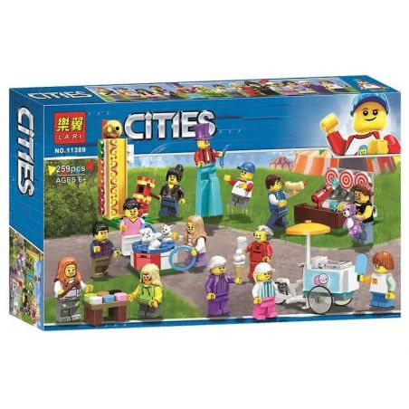 NOT  PEOPLE PACK - FUN FAIR 60234 LARI 11389 xếp lắp ráp ghép mô hình PEOPLE PACK - FUN FAIR GÓI NGƯỜI HỘI CHỢ VUI VẺ BỘ MÔ HÌNH NHỎ FAIRGROUNDS City Thành Phố 183 khối