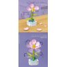 ZUANMA 103D non  8 LOẠI CHẬU HOA bộ đồ chơi xếp lắp ráp ghép mô hình Flowers