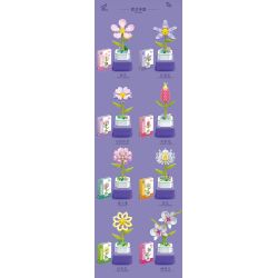 ZUANMA 103D non  8 LOẠI CHẬU HOA bộ đồ chơi xếp lắp ráp ghép mô hình Flowers