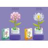 ZUANMA 103D non  8 LOẠI CHẬU HOA bộ đồ chơi xếp lắp ráp ghép mô hình Flowers