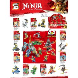 SY 1101 non  8 LOẠI NHÂN VẬT NINJAGO CÓ THỂ ĐƯỢC KẾT HỢP bộ đồ chơi xếp lắp ráp ghép mô hình The  Ninjago Movie NINJA THUNDER SWORDSMAN Ninja Lốc Xoáy 382 khối