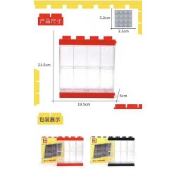 NOT  MINIFIGURE DISPLAY CASE 8 40651735 HAPPY BUILD YC-19JM2 19JM2 YC19JM2 xếp lắp ráp ghép mô hình MINIFIGURE DISPLAY CASE 8 - HỘP MÀN HÌNH  MÀU ĐỎ TRƯNG BÀY NHÂN VẬT NHỎ – MÔ Gear Đồ Lắp Ghép