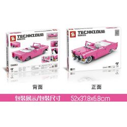 SY 8404 non  CRAZY GEAR CHEVROLET MUI TRẦN MÀU HỒNG CỔ ĐIỂN bộ đồ chơi xếp lắp ráp ghép mô hình  TECHNIQUE Kỹ Thuật Công Nghệ Cao Mô Hình Phương Tiện 742 khối