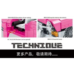 SY 8404 non  CRAZY GEAR CHEVROLET MUI TRẦN MÀU HỒNG CỔ ĐIỂN bộ đồ chơi xếp lắp ráp ghép mô hình  TECHNIQUE Kỹ Thuật Công Nghệ Cao Mô Hình Phương Tiện 742 khối