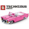 SY 8404 non  CRAZY GEAR CHEVROLET MUI TRẦN MÀU HỒNG CỔ ĐIỂN bộ đồ chơi xếp lắp ráp ghép mô hình  TECHNIQUE Kỹ Thuật Công Nghệ Cao Mô Hình Phương Tiện 742 khối