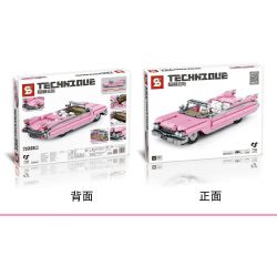 SY 8402 non  TÍCH LŨY VŨ KHÍ VÀ TRANG BỊ CADILLAC MÀU HỒNG RETRO MUI TRẦN bộ đồ chơi xếp lắp ráp ghép mô hình  TECHNIQUE Kỹ Thuật Công Nghệ Cao Mô Hình Phương Tiện 726 khối
