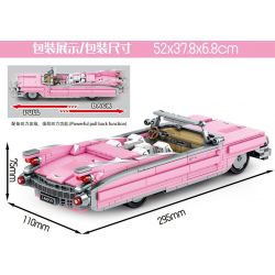 SY 8402 non  TÍCH LŨY VŨ KHÍ VÀ TRANG BỊ CADILLAC MÀU HỒNG RETRO MUI TRẦN bộ đồ chơi xếp lắp ráp ghép mô hình  TECHNIQUE Kỹ Thuật Công Nghệ Cao Mô Hình Phương Tiện 726 khối