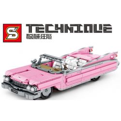 SY 8402 non  TÍCH LŨY VŨ KHÍ VÀ TRANG BỊ CADILLAC MÀU HỒNG RETRO MUI TRẦN bộ đồ chơi xếp lắp ráp ghép mô hình  TECHNIQUE Kỹ Thuật Công Nghệ Cao Mô Hình Phương Tiện 726 khối