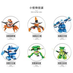 WANGE 6201 6202 6203 6204 6205 6206 non  GACHA TRONG LITTLE MONSTERS (6 1) bộ đồ chơi xếp lắp ráp ghép mô hình Creator CAPSULE MINI MOSTERS SERIES 6IN1 Sáng Tạo