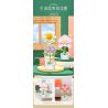 ZUANMA 103C non  CHẬU HOA 8 PHONG CÁCH TRÀN ĐẦY TÌNH YÊU SẼ KHÔNG BAO GIỜ CHẾT bộ đồ chơi xếp lắp ráp ghép mô hình Flowers
