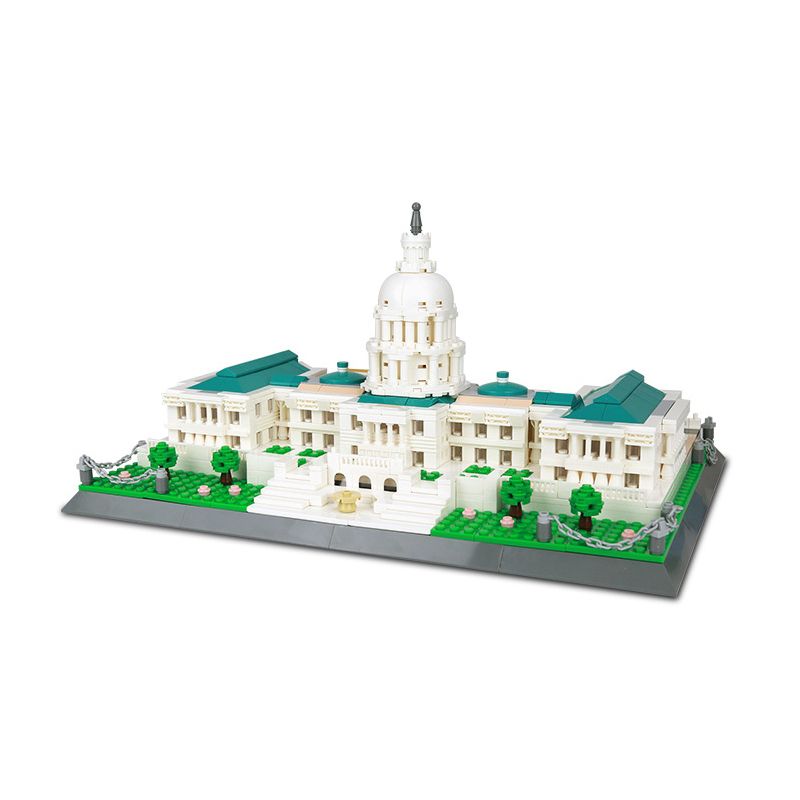 WANGE 5235 non  CẢNH SÁT PHÒNG KHÔNG 2000 AWACS bộ đồ chơi xếp lắp ráp ghép mô hình Military Army UNITED STATES CAPITOL Quân Sự Bộ Đội 1074 khối