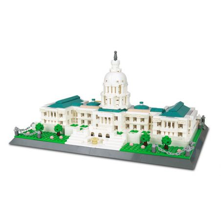 WANGE 5235 non  CẢNH SÁT PHÒNG KHÔNG 2000 AWACS bộ đồ chơi xếp lắp ráp ghép mô hình Military Army UNITED STATES CAPITOL Quân Sự Bộ Đội 1074 khối