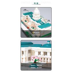 WANGE 5235 non  CẢNH SÁT PHÒNG KHÔNG 2000 AWACS bộ đồ chơi xếp lắp ráp ghép mô hình Military Army UNITED STATES CAPITOL Quân Sự Bộ Đội 1074 khối