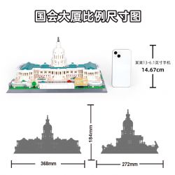 WANGE 5235 non  CẢNH SÁT PHÒNG KHÔNG 2000 AWACS bộ đồ chơi xếp lắp ráp ghép mô hình Military Army UNITED STATES CAPITOL Quân Sự Bộ Đội 1074 khối