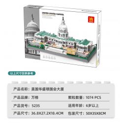 WANGE 5235 non  CẢNH SÁT PHÒNG KHÔNG 2000 AWACS bộ đồ chơi xếp lắp ráp ghép mô hình Military Army UNITED STATES CAPITOL Quân Sự Bộ Đội 1074 khối